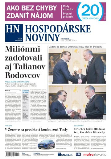 Obálka e-magazínu Hospodárske noviny 06.03.2018