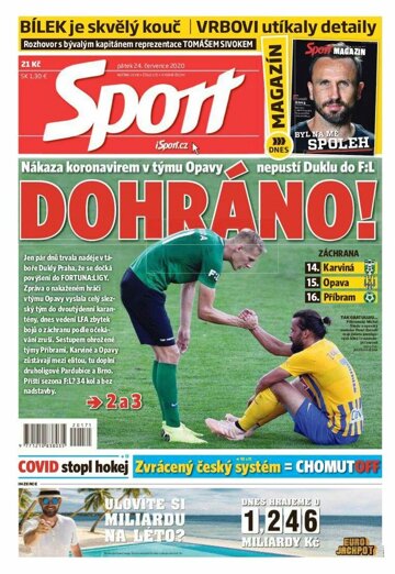 Obálka e-magazínu Sport 24.7.2020