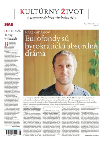 Obálka e-magazínu SME Kultúrny život 21/8/2020