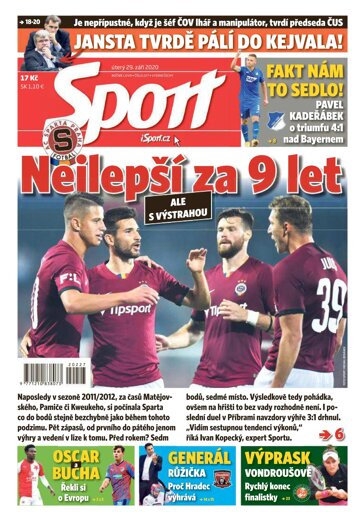 Obálka e-magazínu Sport 29.9.2020