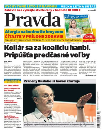 Obálka e-magazínu Pravda 15. 08. 2022