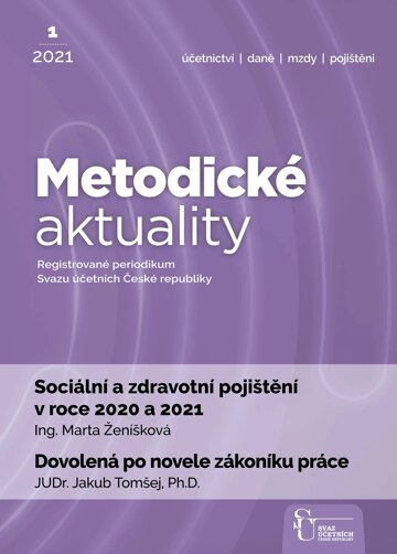 Obálka e-magazínu Metodické aktuality Svazu účetních 1/2021