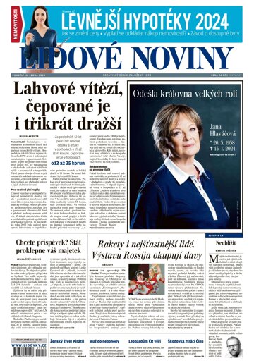 Obálka e-magazínu Lidové noviny 15.1.2024