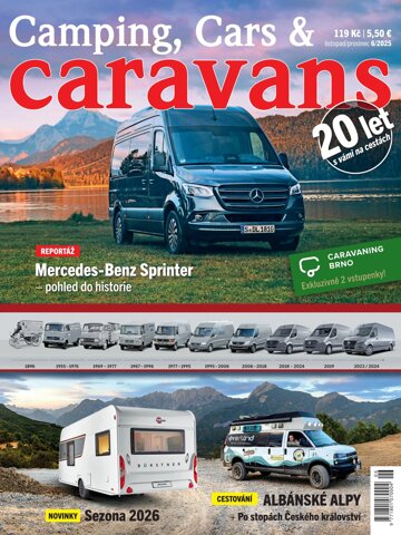 Obálka e-magazínu Camping, Cars & Caravans 6/2025