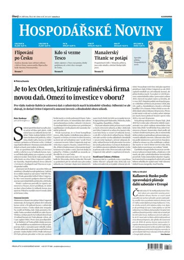 Obálka e-magazínu Hospodářské noviny 187 - 29.9.2026