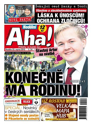 Obálka e-magazínu Nedělní AHA! 23.8.2015