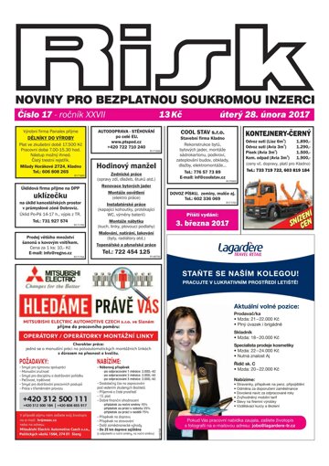Obálka e-magazínu Risk 17/2017