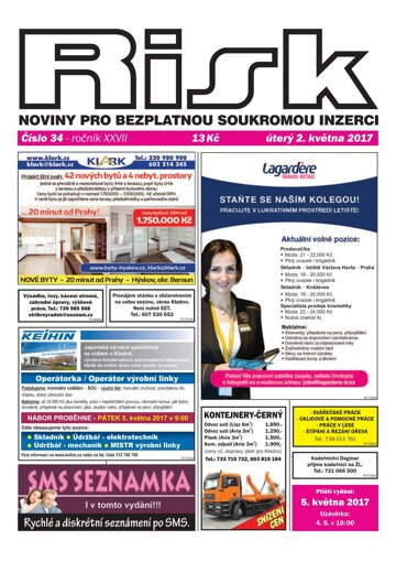 Obálka e-magazínu Risk 34/2017