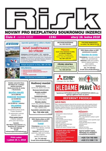 Obálka e-magazínu Risk 4/2018