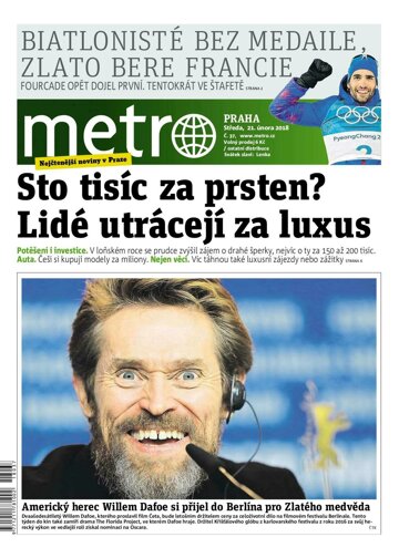 Obálka e-magazínu deník METRO 21.2.2018