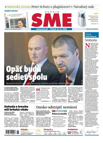 Obálka e-magazínu SME 16.11.2018