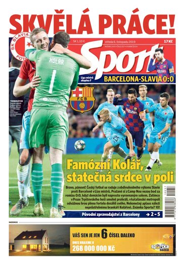 Obálka e-magazínu Sport 6.11.2019