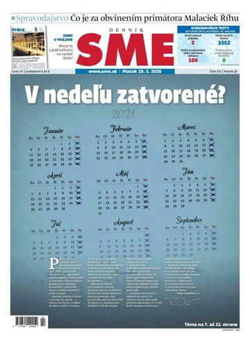 Obálka e-magazínu SME 29.5.2020
