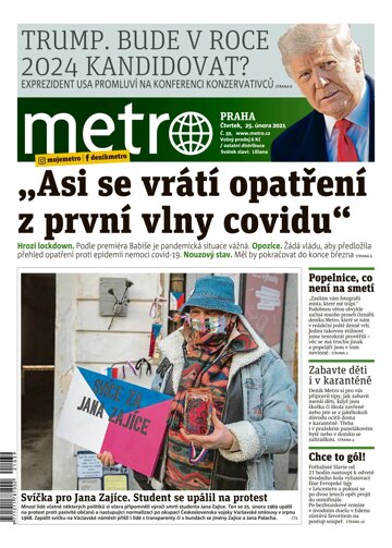 Obálka e-magazínu deník METRO 25.2.2021