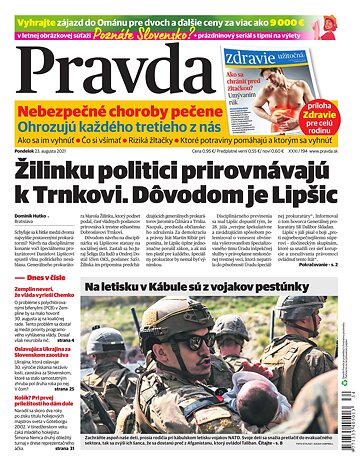 Obálka e-magazínu Pravda 23. 8. 2021