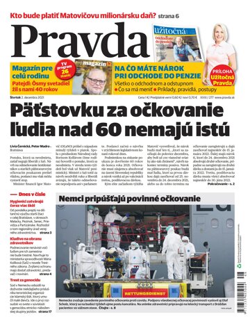 Obálka e-magazínu Pravda 2. 12. 2021