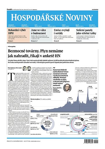 Obálka e-magazínu Hospodářské noviny 094 - 16.5.2022