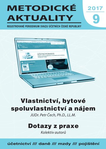 Obálka e-magazínu Metodické aktuality Svazu účetních 9/2017