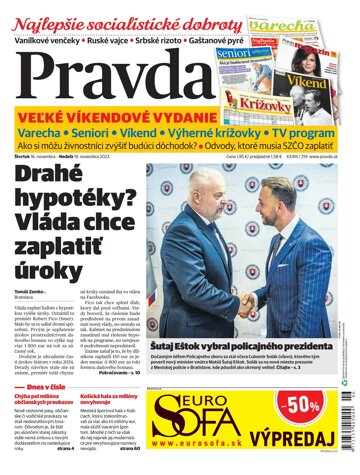 Obálka e-magazínu Pravda 16. 11. 2023