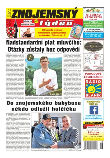 Obálka e-magazínu Znojemský týden 18/2024