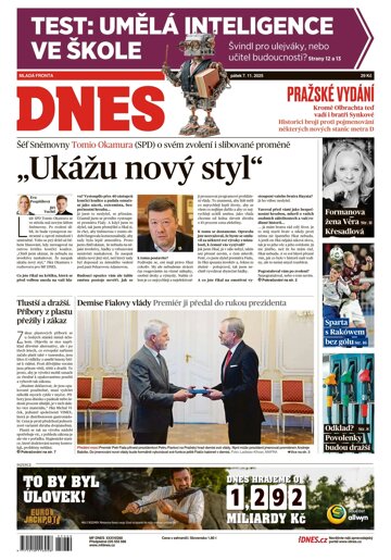 Obálka e-magazínu MF Dnes 7.11.2025