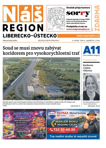 Obálka e-magazínu Náš Region - Ústecko 21/2026