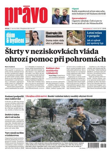 Obálka e-magazínu Deník Právo 3.6.2026