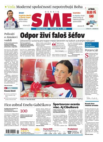 Obálka e-magazínu SME 10.3.2015