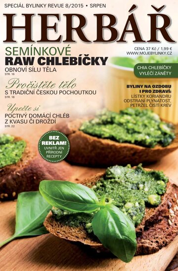 Obálka e-magazínu Herbář 8/15 raw chlebíčky