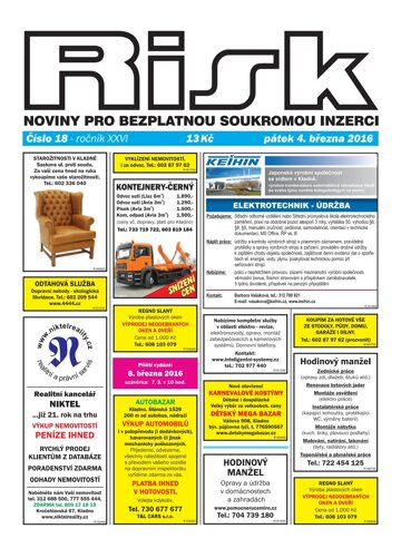 Obálka e-magazínu Risk 18/2016