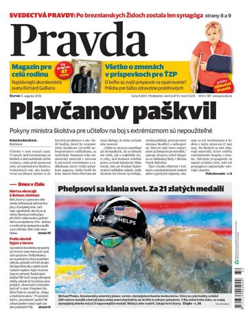 Obálka e-magazínu Pravda 11. 8. 2016