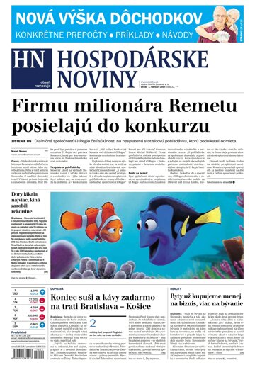 Obálka e-magazínu Hospodárske noviny 01.02.2017