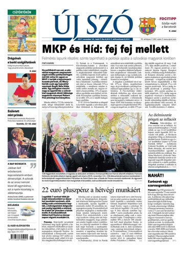 Obálka e-magazínu Új Szó 14.11.2017