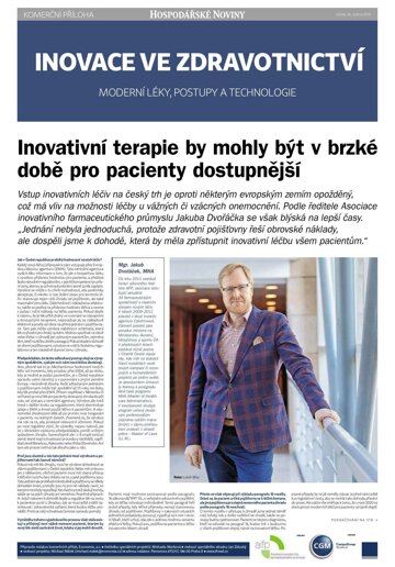 Obálka e-magazínu Hospodářské noviny - příloha 079 - 24.4.2019 příloha Inovace ve zdravotnictví
