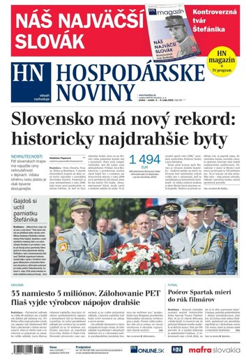 Obálka e-magazínu Hospodárske noviny 03.05.2019