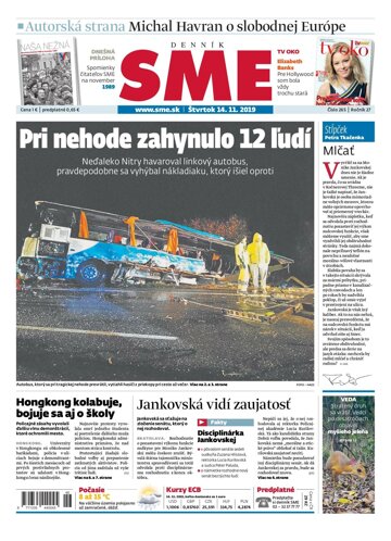 Obálka e-magazínu SME 14.11.2019