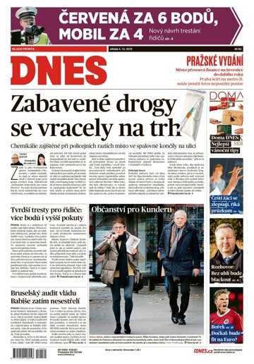 Obálka e-magazínu MF Dnes 4.12.2019