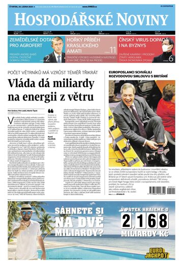 Obálka e-magazínu Hospodářské noviny 021 - 30.1.2020