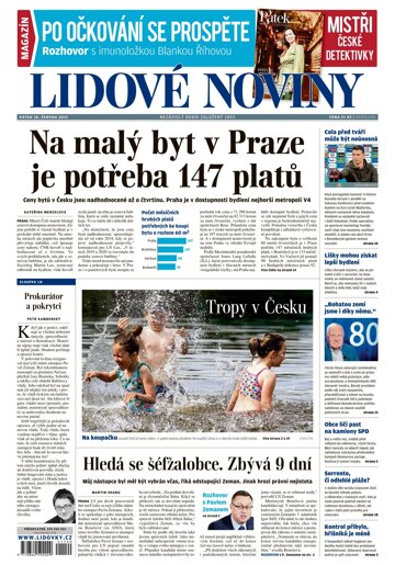 Obálka e-magazínu Lidové noviny 18.6.2021