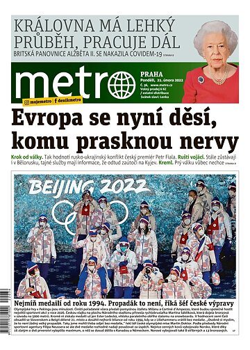 Obálka e-magazínu deník METRO 21.2.2022