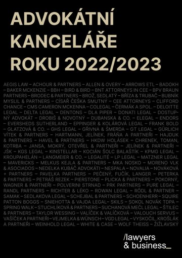 Obálka e-magazínu Lawyers & Business Speciál I: Advokátní kanceláře roku 2022/2023