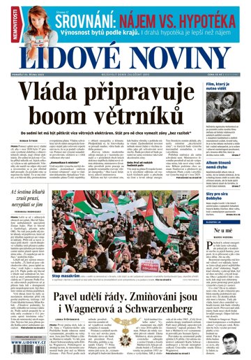 Obálka e-magazínu Lidové noviny 23.10.2023