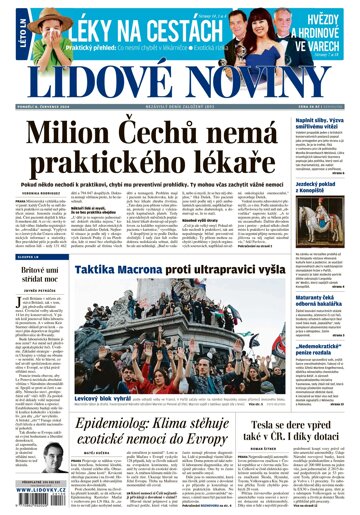 Obálka e-magazínu Lidové noviny 8.7.2024