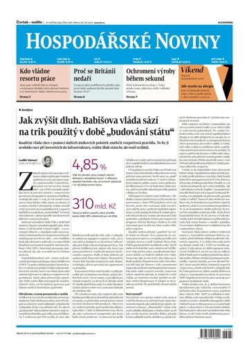 Obálka e-magazínu Hospodářské noviny 087 - 7.5.2026