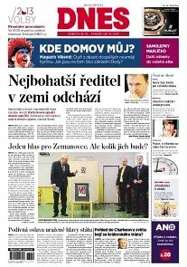 Obálka e-magazínu MF Dnes 26.10.2013