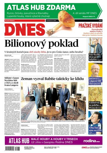 Obálka e-magazínu MF Dnes 23.6.2016
