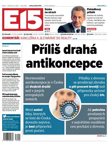 Obálka e-magazínu E15 8.9.2016