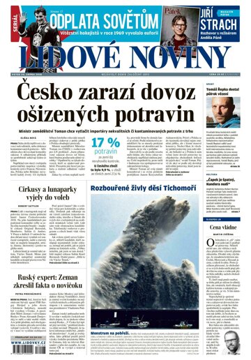 Obálka e-magazínu Lidové noviny 24.8.2018