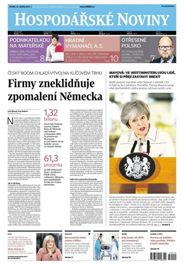 Obálka e-magazínu Hospodářské noviny 010 - 15.1.2019