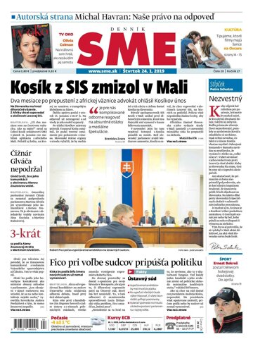 Obálka e-magazínu SME 24.1.2019